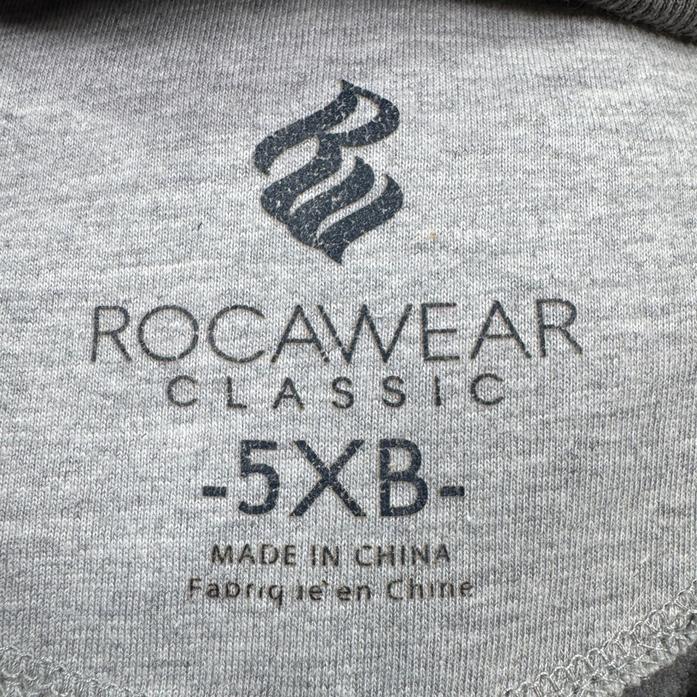 Rocawear Classic Mens Track Jacket 5XB Gray Black Full Zip Polyester Colorblock - Picture 8 of 10